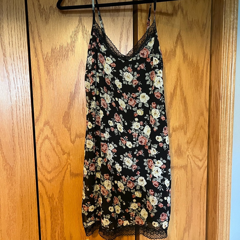 Deb pink floral slip dress